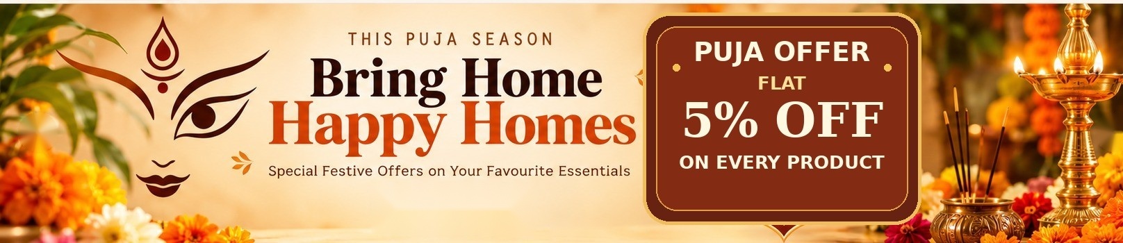 HOMIXHUB Puja Special Offer — 5% OFF with coupon FESTIVE5